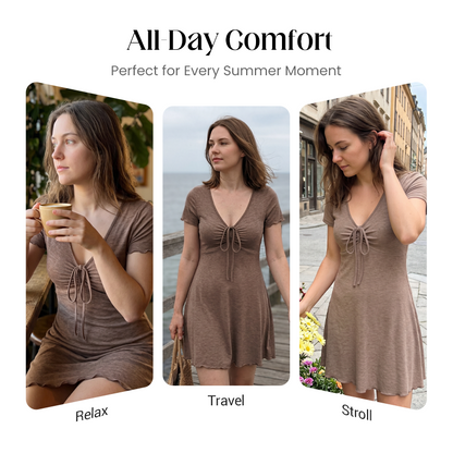👗🔥 -50% ! Mini-Robe Bodycon Col V pour Femme – Moulante, Élégante & Parfaite pour les Soirées, Rendez-vous & Événements du Soir ✨