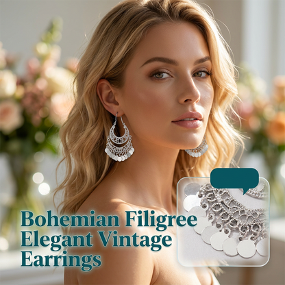 Boucles d'oreilles pendantes élégantes de style vintage en forme de U