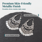 Boucles d'oreilles pendantes élégantes de style vintage en forme de U