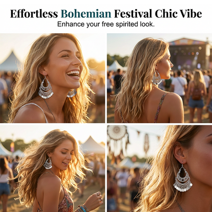 Boucles d'oreilles pendantes élégantes de style vintage en forme de U