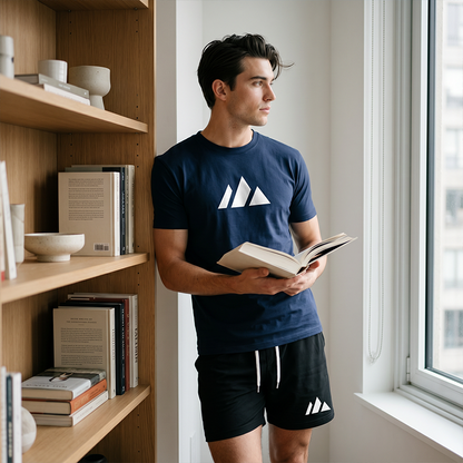 👕 PROMOTION LIMITÉE -50% ! ✨ Ensemble T-Shirt Manches Courtes & Short à Cordon pour Homme – Imprimé Géométrique, Respirant, Polyvalent 🔥