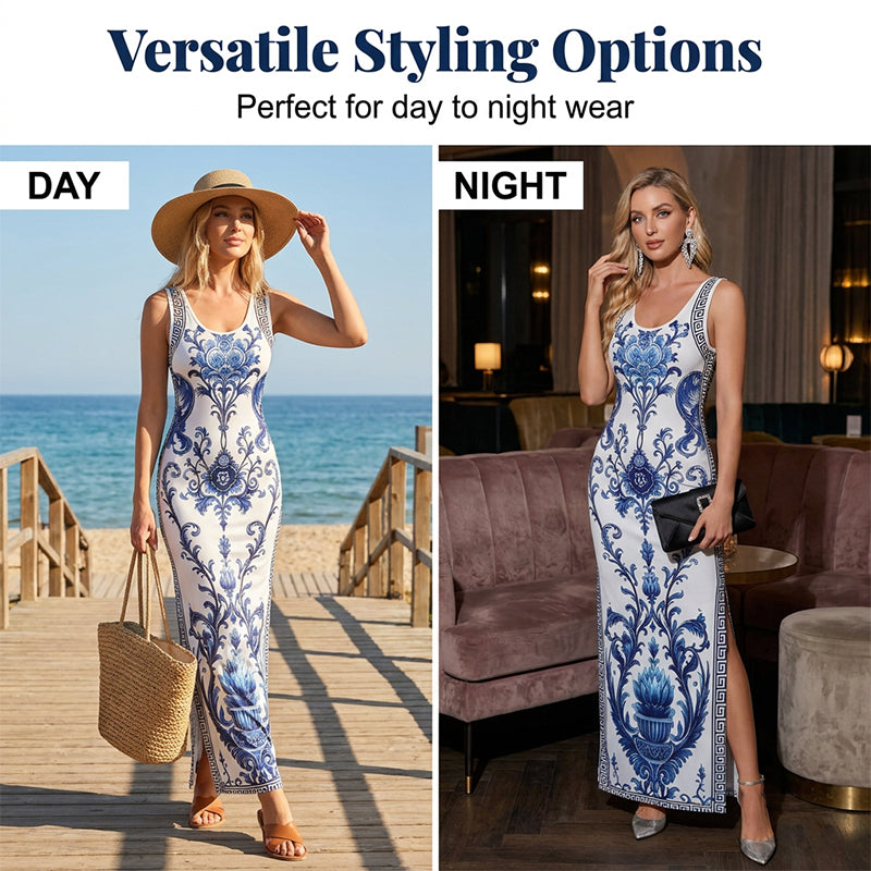 👗 Robe longue pour femme à imprimé floral – coupe classique, tissu fluide et facile à assortir 🌸