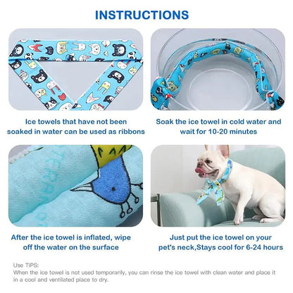 ⏰❄️ Bandana Rafraîchissant d'Été pour Animaux