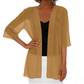 Cardigan ample en mousseline pour femme, ouvert sur le devant