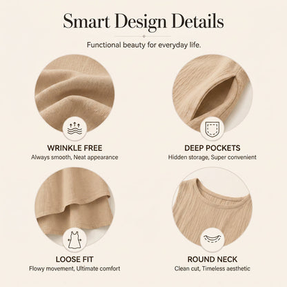 Robe d'été sans manches à volants pour femme