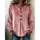Blouse décontractée ample à col V pour femme