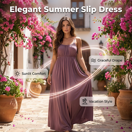 👗 50% DE RÉDUCTION – Robe slip d'été élégante – inspiration française – lien ajustable – tissu respirant – tailles S-5XL – parfaite pour les vacances