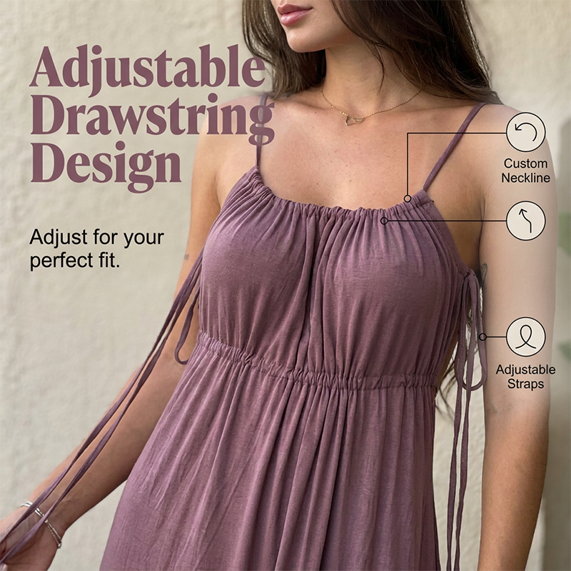 👗 50% DE RÉDUCTION – Robe slip d'été élégante – inspiration française – lien ajustable – tissu respirant – tailles S-5XL – parfaite pour les vacances