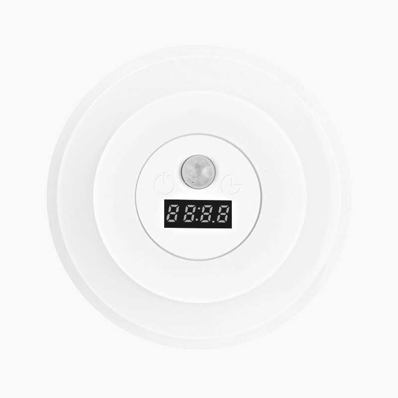 Veilleuse intelligente à LED avec horloge et détecteur de mouvement