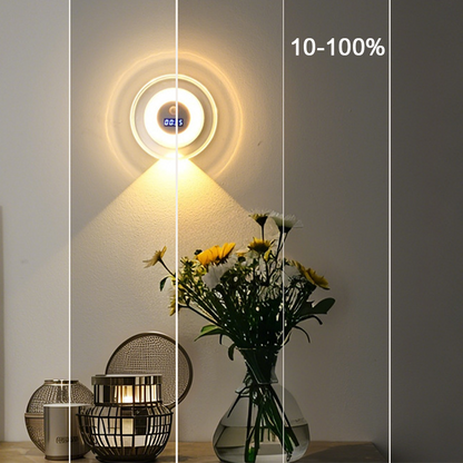 Veilleuse intelligente à LED avec horloge et détecteur de mouvement
