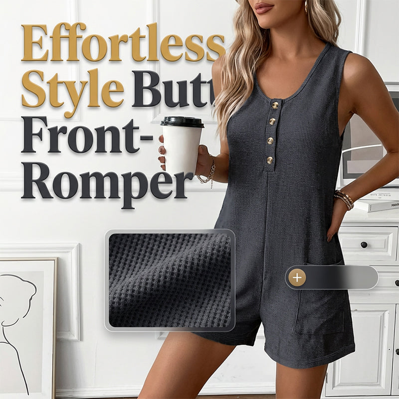 🎉 Soldes 2026 — Plus de 32 000 vendus ! 👗 Combinaison sans manches à boutons – Texture gaufrée respirante 🌿