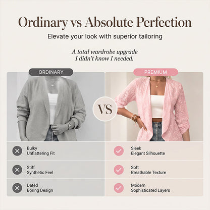 Cardigan décontracté pour femme, texturé et ouvert sur le devant