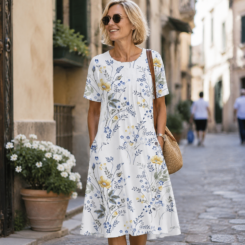 📢🌹 PROMO FLASH -50% ! Robe Femme Décontractée à Imprimé Floral – Légère, Confortable, Lavable en Machine, 4 Motifs, Tailles S-3XL ✨