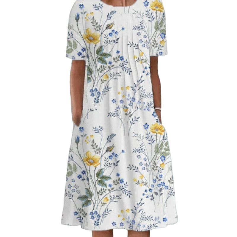 📢🌹 PROMO FLASH -50% ! Robe Femme Décontractée à Imprimé Floral – Légère, Confortable, Lavable en Machine, 4 Motifs, Tailles S-3XL ✨