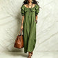 Robe longue à volants bohème pour femme