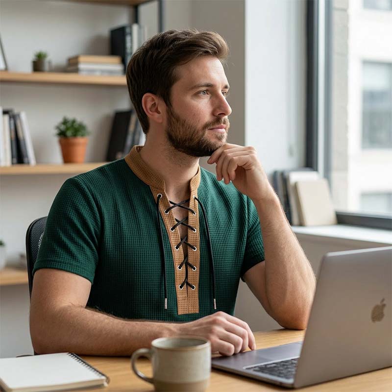 T-shirt décontracté à manches courtes pour homme