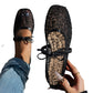 🌸 Élégantes chaussures plates en maille avec nœud et motif floral