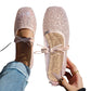 🌸 Élégantes chaussures plates en maille avec nœud et motif floral
