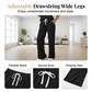 Ensemble 2 pièces pour femme : haut et pantalon en maille côtelée