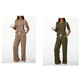 Ensemble 2 pièces pour femme : haut et pantalon en maille côtelée