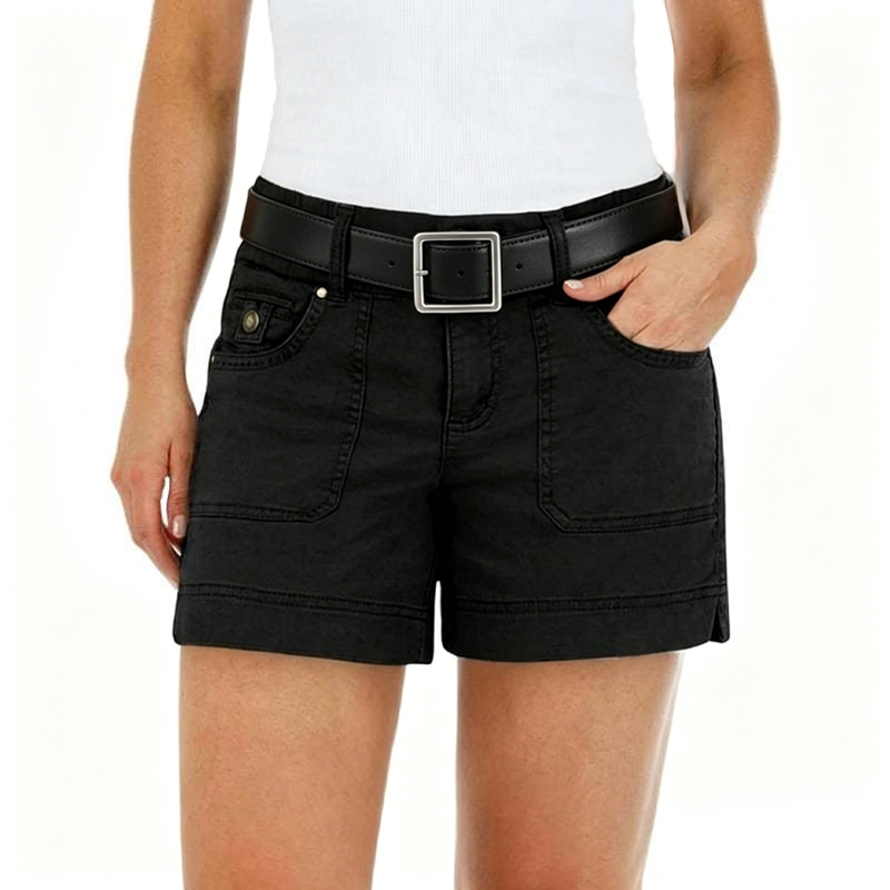 Short décontracté extensible pour femme avec poches utilitaires