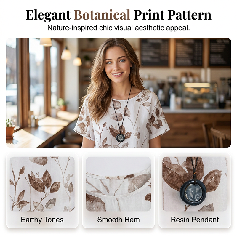 👗 50% DE RÉDUCTION 🌸 Ensemble imprimé décontracté – Haut & pantalon assortis, coupe légère – Parfait pour l’été, les voyages ou un look bohème chic – confortable et tendance ✨🌿