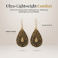 Boucles d'oreilles à crochet vintage gravées en forme de goutte d'eau pour femme