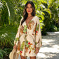 🌺 Robe courte de vacances pour femme, col V, fermeture boutonnée sur le devant, manches bouffantes, taille ajustable par cordon, tissu léger