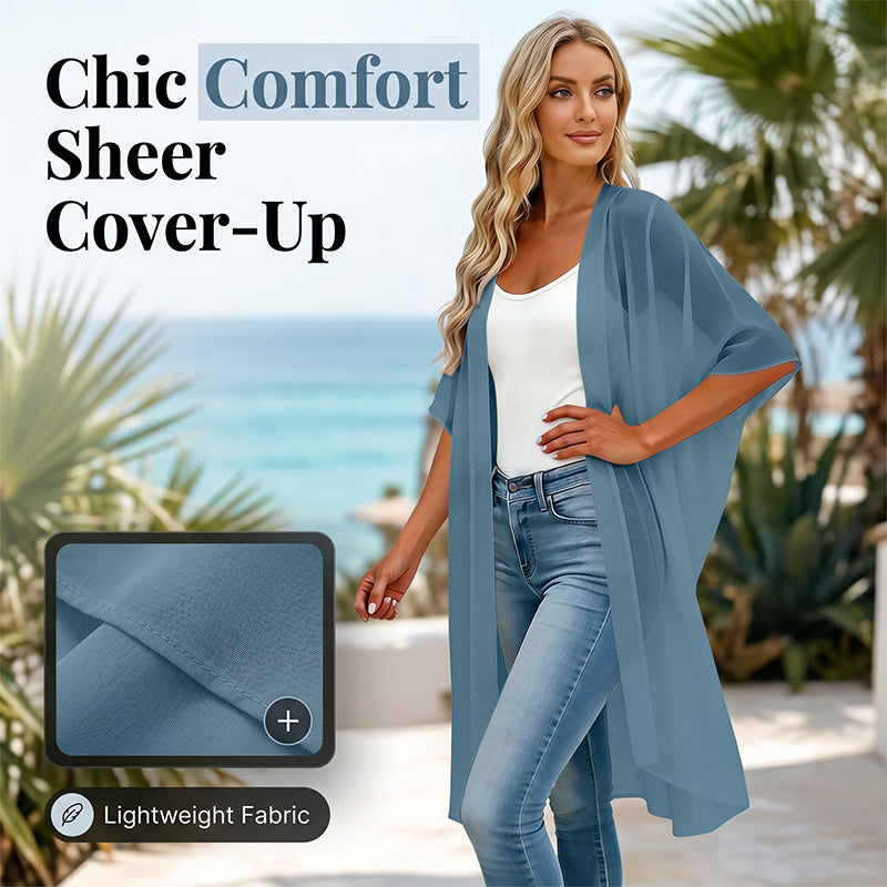 Robe de plage ample pour femme, de couleur unie, avec encolure carrée et nœud papillon
