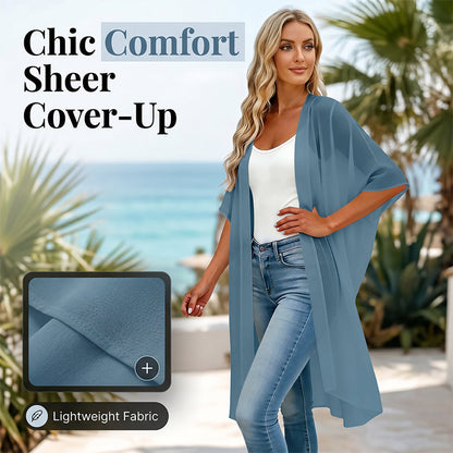 Robe de plage ample pour femme, de couleur unie, avec encolure carrée et nœud papillon