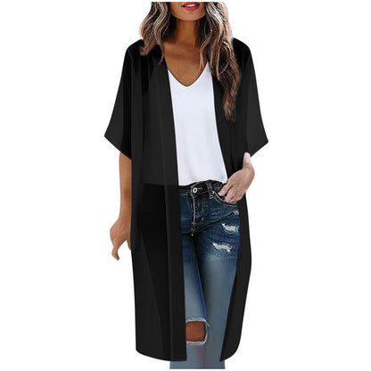 Robe de plage ample pour femme, de couleur unie, avec encolure carrée et nœud papillon