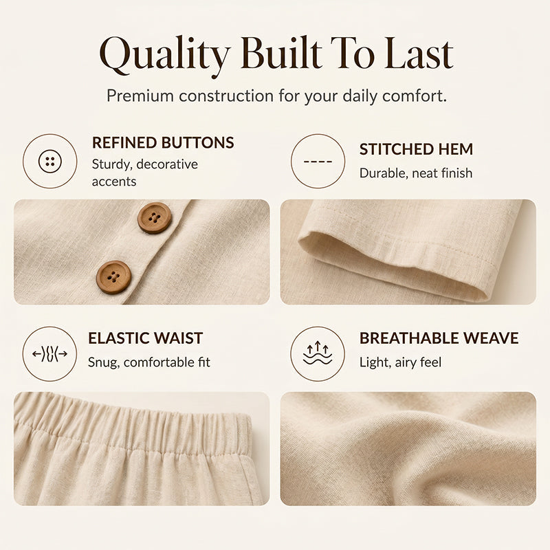 ✨ Ensemble 2 pièces – haut ample et pantalon confortable – tissu doux, taille élastiquée et nombreuses possibilités d'association – à porter séparément ou ensemble – adapté à toutes les occasions