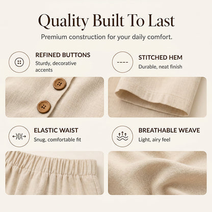 ✨ Ensemble 2 pièces – haut ample et pantalon confortable – tissu doux, taille élastiquée et nombreuses possibilités d'association – à porter séparément ou ensemble – adapté à toutes les occasions