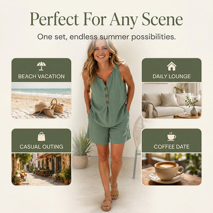 ✨ Ensemble 2 pièces – haut ample et pantalon confortable – tissu doux, taille élastiquée et nombreuses possibilités d'association – à porter séparément ou ensemble – adapté à toutes les occasions