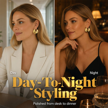 🔥Nouveautés et best-sellers – Boucles d'oreilles créoles texturées pour femme