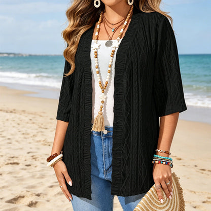 ⌛Offre à durée limitée - Cardigan décontracté en maille à ouverture sur le devant pour femme