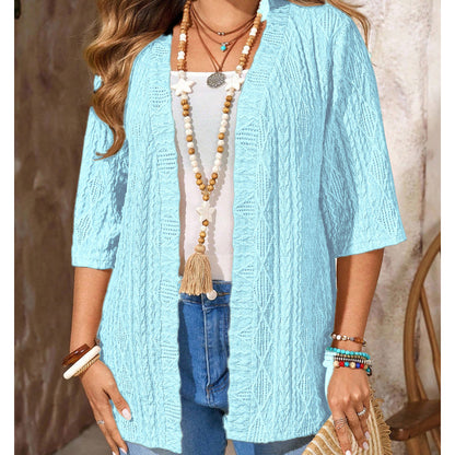 ⌛Offre à durée limitée - Cardigan décontracté en maille à ouverture sur le devant pour femme