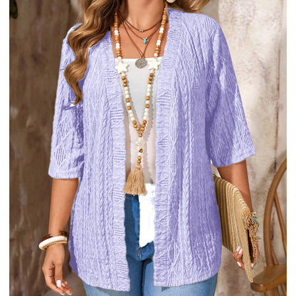 ⌛Offre à durée limitée - Cardigan décontracté en maille à ouverture sur le devant pour femme