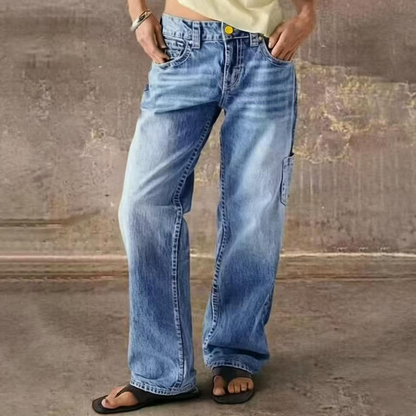 👖 PROMO EXCEPTIONNELLE 50% DE RÉDUCTION ! 🌸 Jean Décontracté pour Femme – Coupe Ample & Jambes Droites – Denim Premium Respirant, Look Casual Chic – Intemporel et Facile à Assortir ✨🛒🌿