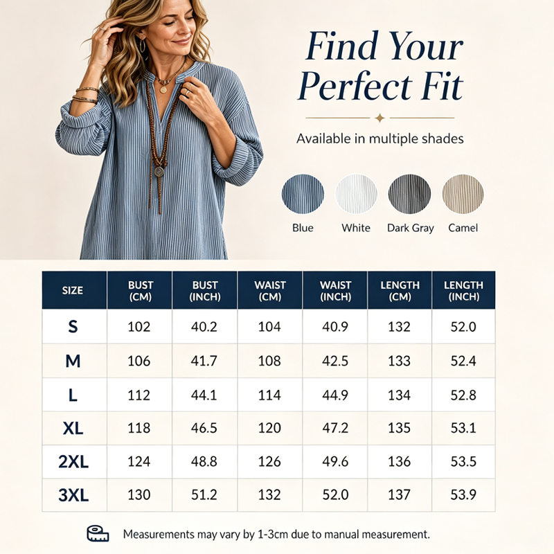 👗 Robe Longue Femme Bohème à Rayures Verticales Col V – Manches Mi-Longues Tissu Fluide Coupe Ample🔥-58%