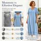 Robe midi ample à col en V et pompons pour femme