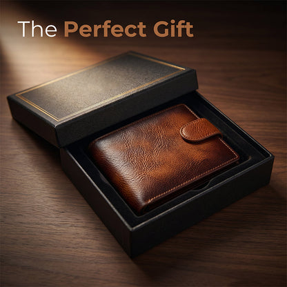 Portefeuille vintage pour homme avec protection anti-RFI
