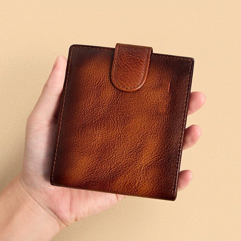 Portefeuille vintage pour homme avec protection anti-RFI