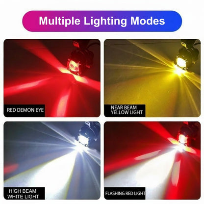 🏍️ PROMO FLASH 50 % ! 💡 Projecteur LED Universel pour Moto – Double Faisceau (Route/Croisement), Puce Haute Intensité, Étanche, Alliage Aluminium, 12-80V 🏆