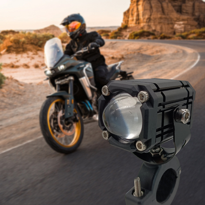 🏍️ PROMO FLASH 50 % ! 💡 Projecteur LED Universel pour Moto – Double Faisceau (Route/Croisement), Puce Haute Intensité, Étanche, Alliage Aluminium, 12-80V 🏆