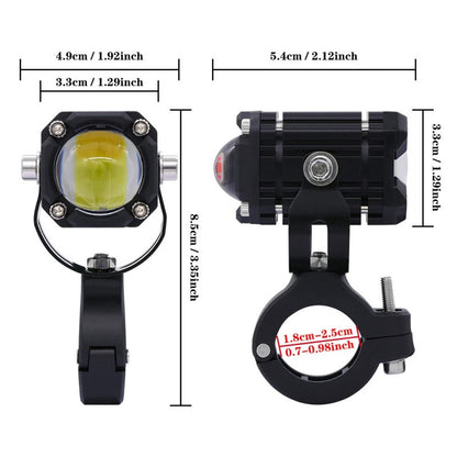🏍️ PROMO FLASH 50 % ! 💡 Projecteur LED Universel pour Moto – Double Faisceau (Route/Croisement), Puce Haute Intensité, Étanche, Alliage Aluminium, 12-80V 🏆