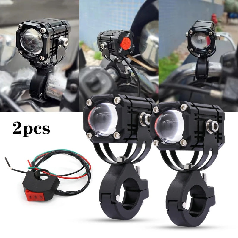 🏍️ PROMO FLASH 50 % ! 💡 Projecteur LED Universel pour Moto – Double Faisceau (Route/Croisement), Puce Haute Intensité, Étanche, Alliage Aluminium, 12-80V 🏆