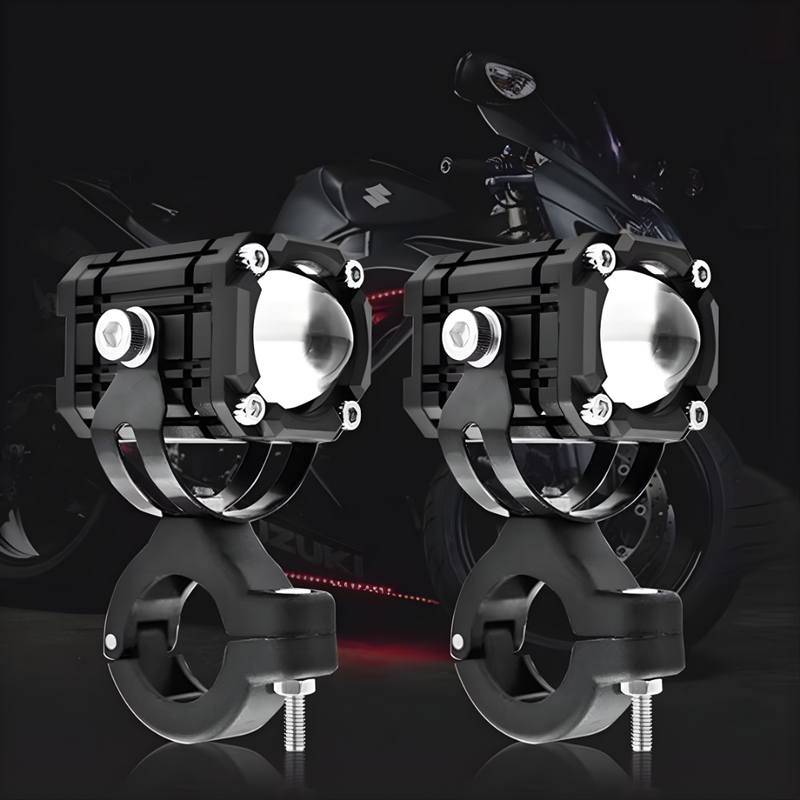 🏍️ PROMO FLASH 50 % ! 💡 Projecteur LED Universel pour Moto – Double Faisceau (Route/Croisement), Puce Haute Intensité, Étanche, Alliage Aluminium, 12-80V 🏆