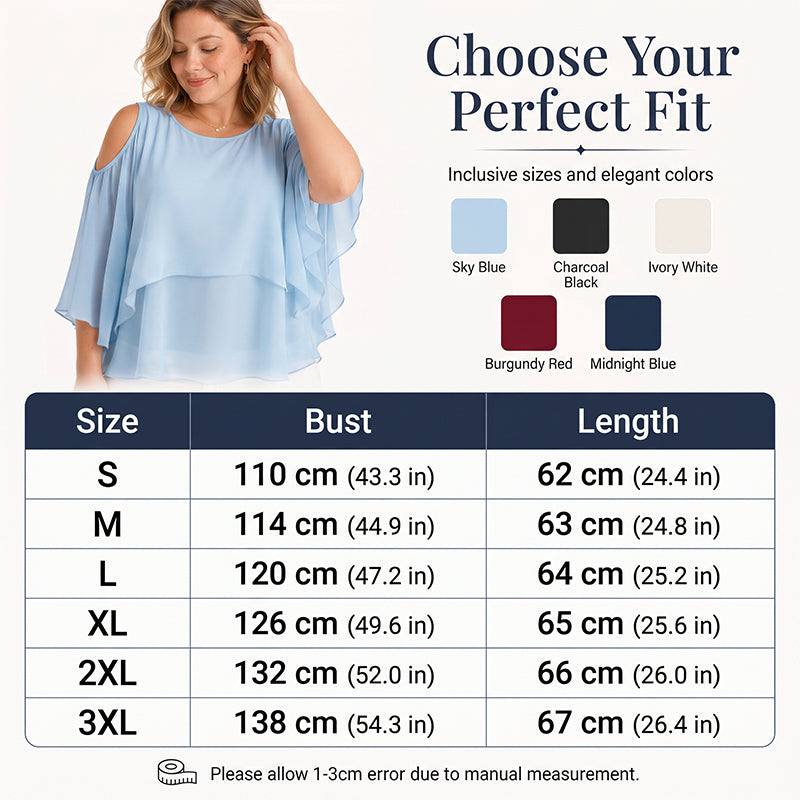 🔥-50%👚 Haut Femme Épaules Dénudées Col Rond à Volants – Tissu Fluide Léger Coupe Décontractée