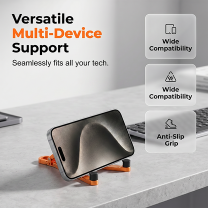 📱Mini support de téléphone en aluminium, porte-clés, support de bureau pliable – Petit gadget, grand confort ✨